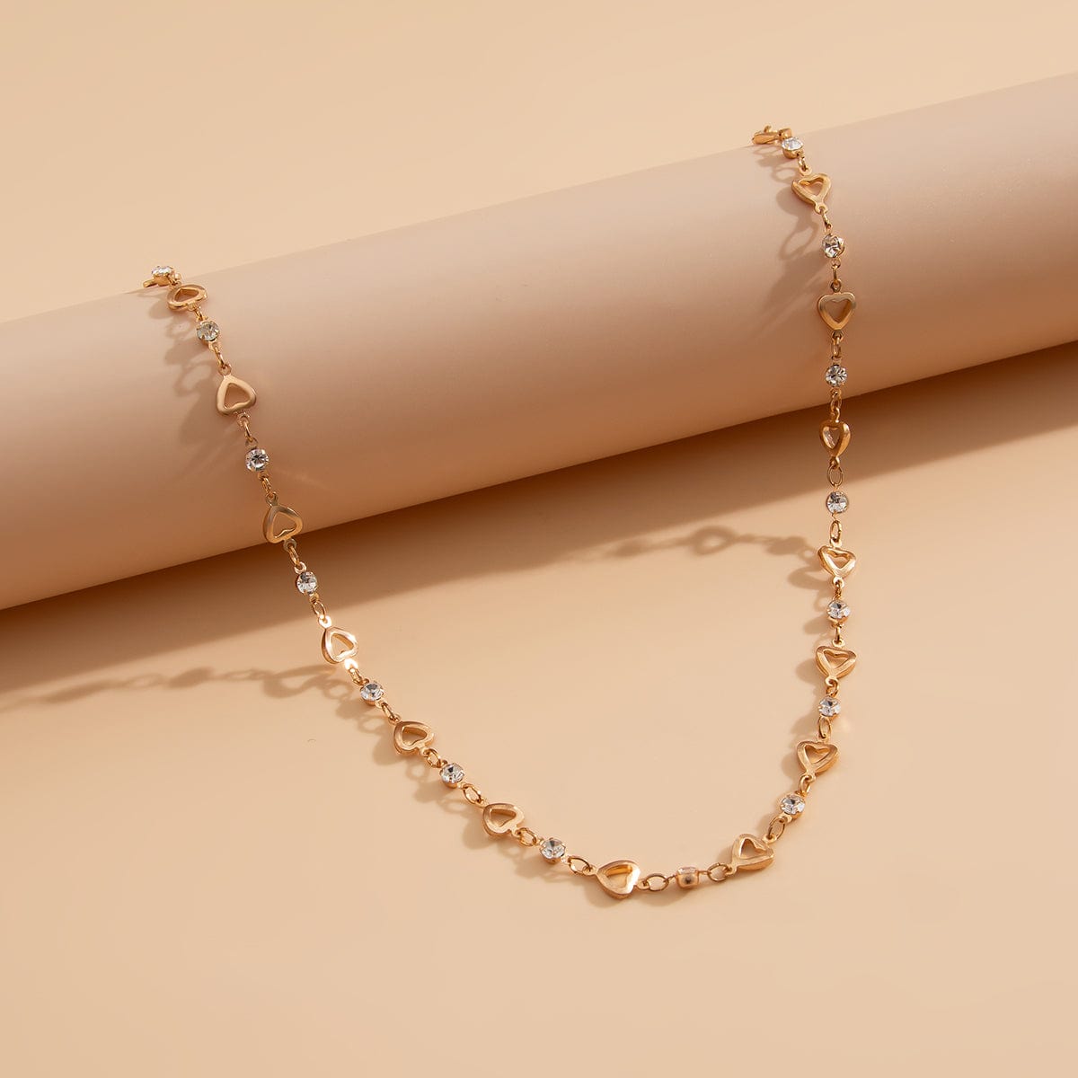 Chic Gold Silver Plated Hollow Heart Long Chain Y Necklace - ArtGalleryZen