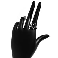 Thumbnail for Chic Gold Silver Plated Hollow Star Open Ring - ArtGalleryZen