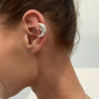 Thumbnail for Chic Gold Silver Plated Moon Ear Cuff Earring - ArtGalleryZen