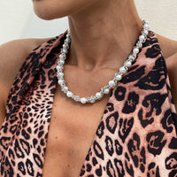 Thumbnail for Chic Gold Silver Tone Pearl Rope Chain Necklace - ArtGalleryZen
