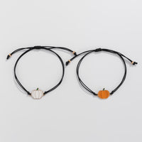 Thumbnail for Chic Halloween Pumpkin Pendant Wax Cord Bracelet Set - ArtGalleryZen