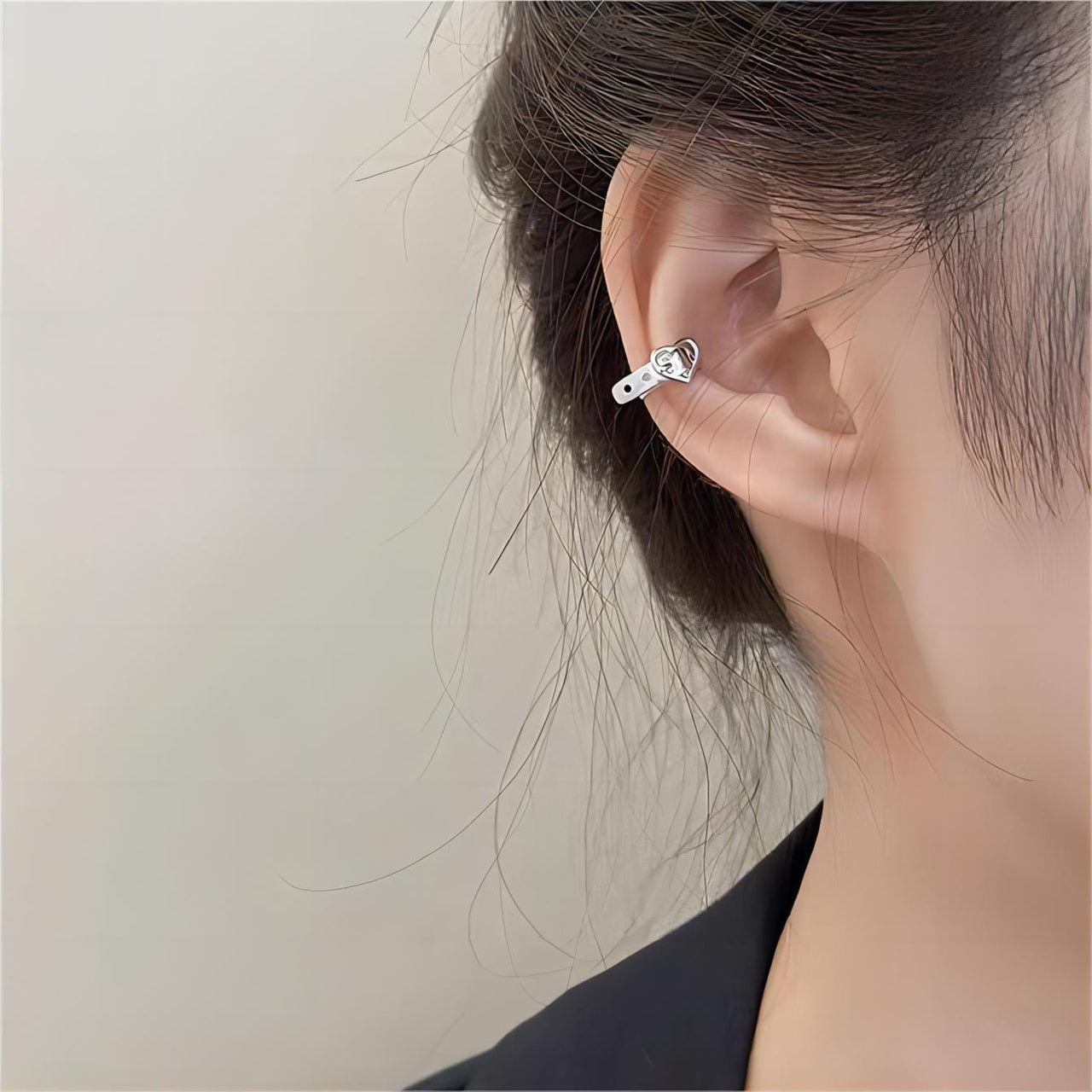 Chic Heart Belt Ear Cuff Earrings - ArtGalleryZen