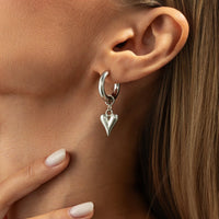 Thumbnail for Chic Heart Tassel Huggie Hoop Earrings - ArtGalleryZen