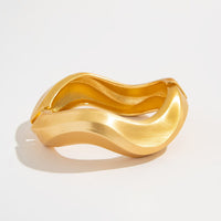 Thumbnail for Chic Irregular Curved Frosted Bangle Bracelet - ArtGalleryZen