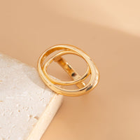 Thumbnail for Chic Irregular Duo Oval Ring - ArtGalleryZen
