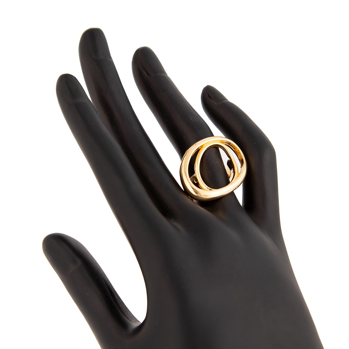 Chic Irregular Duo Oval Ring - ArtGalleryZen