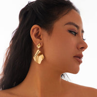Thumbnail for Chic Irregular Pleated Square Dangle Earrings - ArtGalleryZen
