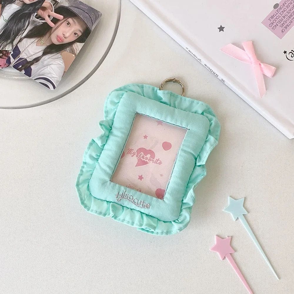 Chic Lace Pillow Kpop Keychain Photocard Holder - ArtGalleryZen