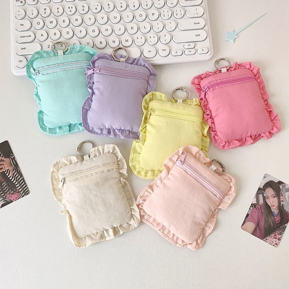 Chic Lace Pillow Kpop Keychain Photocard Holder - ArtGalleryZen