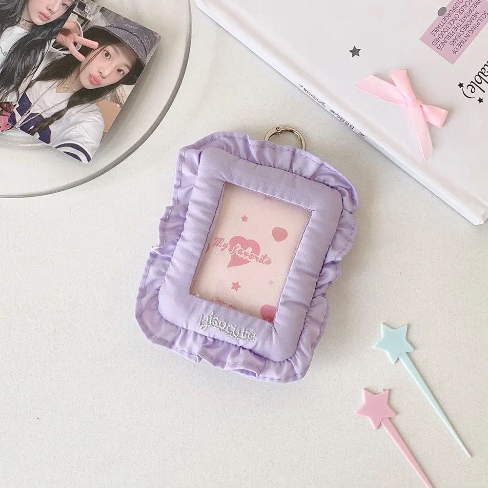 Chic Lace Pillow Kpop Keychain Photocard Holder - ArtGalleryZen