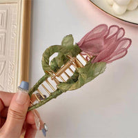 Thumbnail for Chic Lace Tulip Chignon Claw Clip Hair Clip - ArtGalleryZen