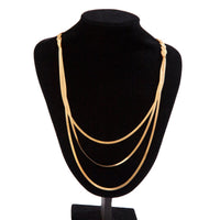Thumbnail for Chic Layered Cross Herringbone Chain Necklace - ArtGalleryZen