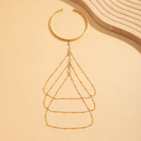 Thumbnail for Chic Layered Crystal Inlaid Saturn Chain Tassel Arm Cuff - ArtGalleryZen
