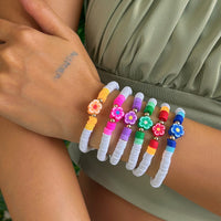 Thumbnail for Chic Layered Flower Polymer Clay Beaded Friendship Bracelet Set - ArtGalleryZen