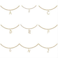 Thumbnail for Chic Layered Rhinestone Inlaid Butterfly Initial Letter Pendant Choker Necklace Set - ArtGalleryZen