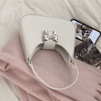 Thumbnail for Chic Metallic Bowknot Leather Shoulder Crossbody Bag - ArtGalleryZen