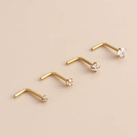 Thumbnail for Chic Minimalist Cubic Zirconia Stainless Steel Nose Piercing Nose Stud - ArtGalleryZen
