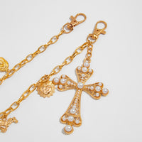 Thumbnail for Chic Pearl Inlaid Cross Cowboy Hat Cactus Pendant Trouser Chain - ArtGalleryZen
