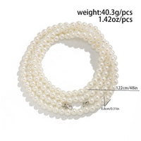 Thumbnail for Chic Pearl Long Chain Anklet - ArtGalleryZen