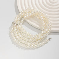 Thumbnail for Chic Pearl Long Chain Anklet - ArtGalleryZen