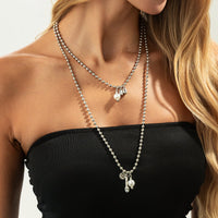 Thumbnail for Chic Pearl Round Disk Pendant Ball Chain Necklace Set - ArtGalleryZen