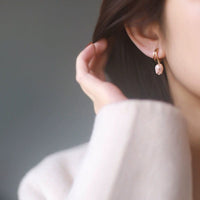 Thumbnail for Chic Pink Enamel Tulip Hoop Earrings - ArtGalleryZen