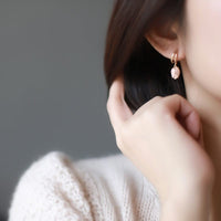 Thumbnail for Chic Pink Enamel Tulip Hoop Earrings - ArtGalleryZen