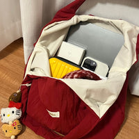 Thumbnail for Chic Red Stripe Casual Shoulder Tote Bag - ArtGalleryZen