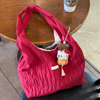 Thumbnail for Chic Red Stripe Casual Shoulder Tote Bag - ArtGalleryZen
