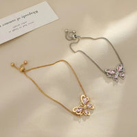 Thumbnail for Chic Rhinestone Butterfly Bracelet - ArtGalleryZen