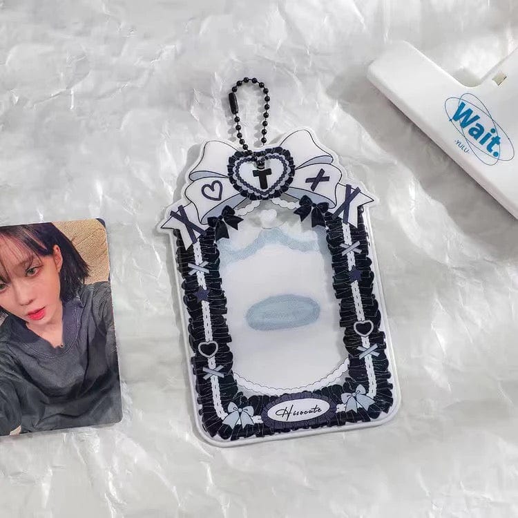Chic Ribbon Bowknot Kpop Keychain Photocard Holder - ArtGalleryZen