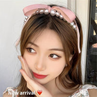 Thumbnail for Chic Ribbon Pearl Hair Band - ArtGalleryZen