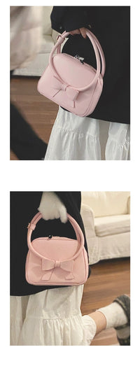 Thumbnail for Chic Shoulder Crossbody Bowknot Leather Bag - ArtGalleryZen