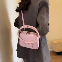 Thumbnail for Chic Shoulder Crossbody Bowknot Leather Bag - ArtGalleryZen