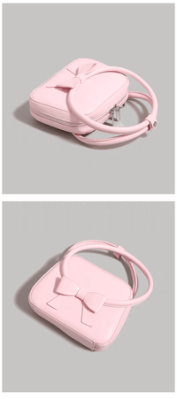 Thumbnail for Chic Shoulder Crossbody Bowknot Leather Bag - ArtGalleryZen