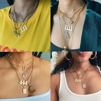 Thumbnail for Chic Stainless Steel Angel Number Necklace - ArtGalleryZen