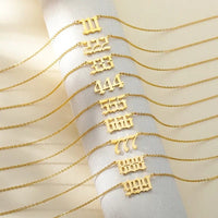 Thumbnail for Chic Stainless Steel Angel Number Necklace - ArtGalleryZen