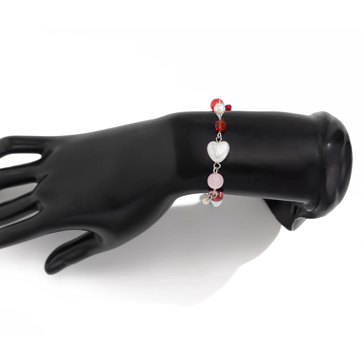 Chic Star Heart Pearl Crystal Chain Bracelet - ArtGalleryZen