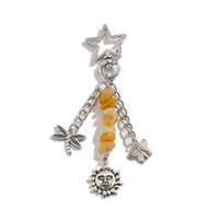 Thumbnail for Chic Star Sun Moon Pendant Turquoise Stone Chain Keychain - ArtGalleryZen