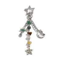 Thumbnail for Chic Star Sun Moon Pendant Turquoise Stone Chain Keychain - ArtGalleryZen