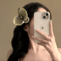Thumbnail for Chic Textured Orchid Flower Hair Clip Hair Claw - ArtGalleryZen