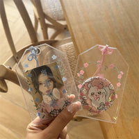 Thumbnail for Chic Transparent Amulet Kpop Keychain Photocard Holder - ArtGalleryZen