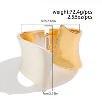 Thumbnail for Chic Two Tone Frosted Wide Cuff Bangle Bracelet - ArtGalleryZen