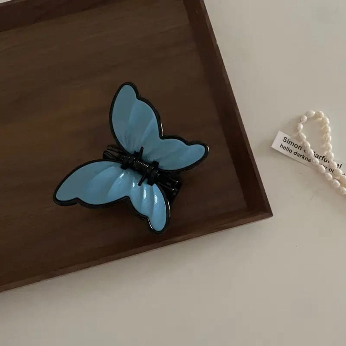 Chic Vintage Textured Butterfly Hair Claw Clip - ArtGalleryZen