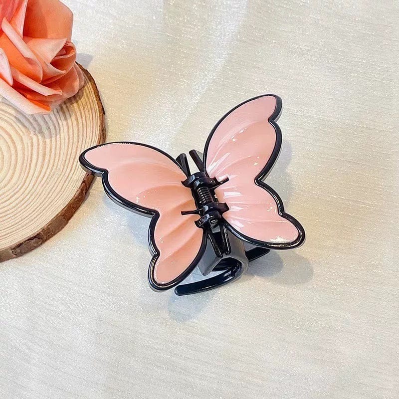 Chic Vintage Textured Butterfly Hair Claw Clip - ArtGalleryZen