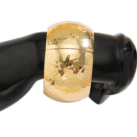Thumbnail for Chunky Gold Silver Tone Hammered Wide Cuff Bangle Bracelet - ArtGalleryZen