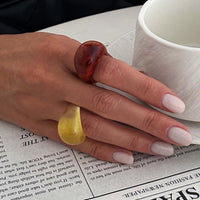 Thumbnail for Chunky Resin Ring - Bold Minimalist Statement Jewelry for Women - ArtGalleryZen