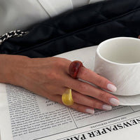 Thumbnail for Chunky Resin Ring - Bold Minimalist Statement Jewelry for Women - ArtGalleryZen