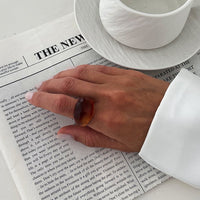 Thumbnail for Chunky Resin Ring - Bold Minimalist Statement Jewelry for Women - ArtGalleryZen