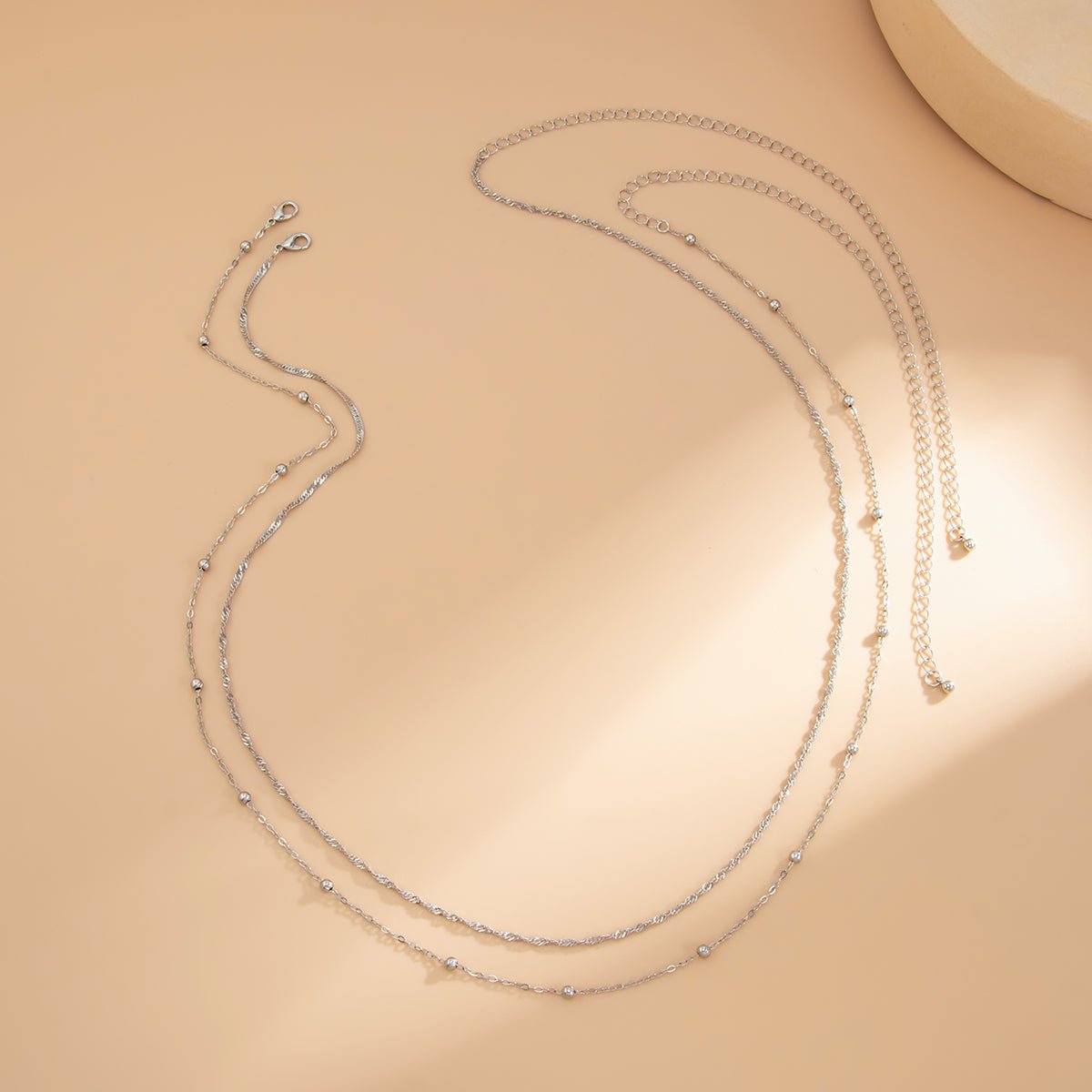 Classic 2pcs Ball Charm Twisted Waist Chain Set - ArtGalleryZen